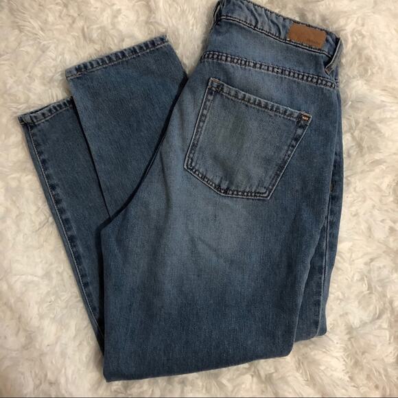 Garage Light Wash Heavily Distressed Mom Jeans Womens 9 Blue Denim High Rise - Picture 4 of 7
